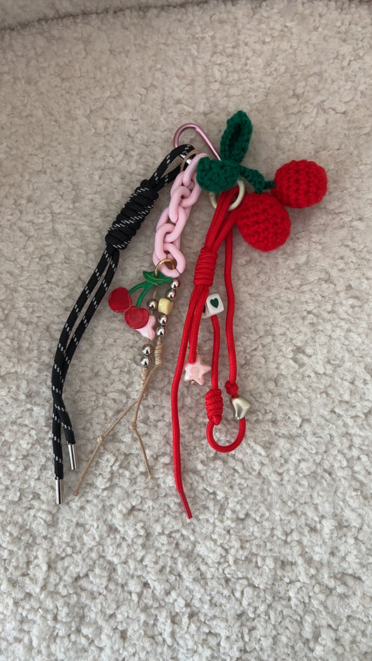 Porte-clés cerises