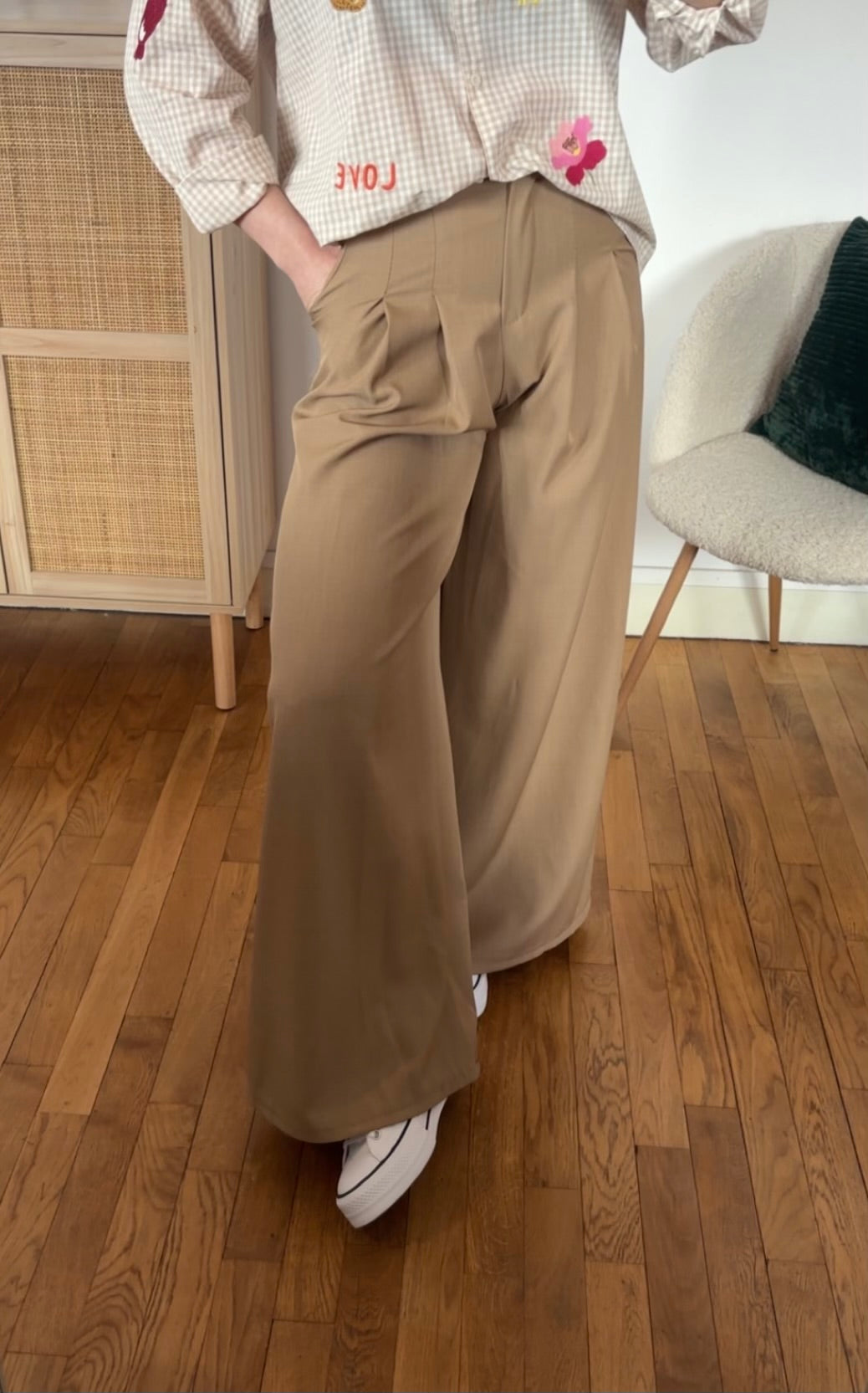 Pantalon camel Milo