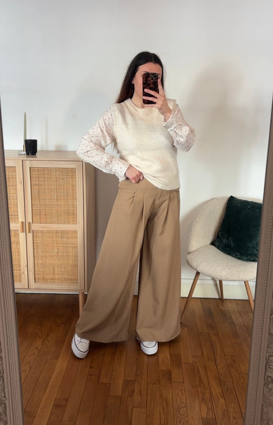 Pantalon camel Milo
