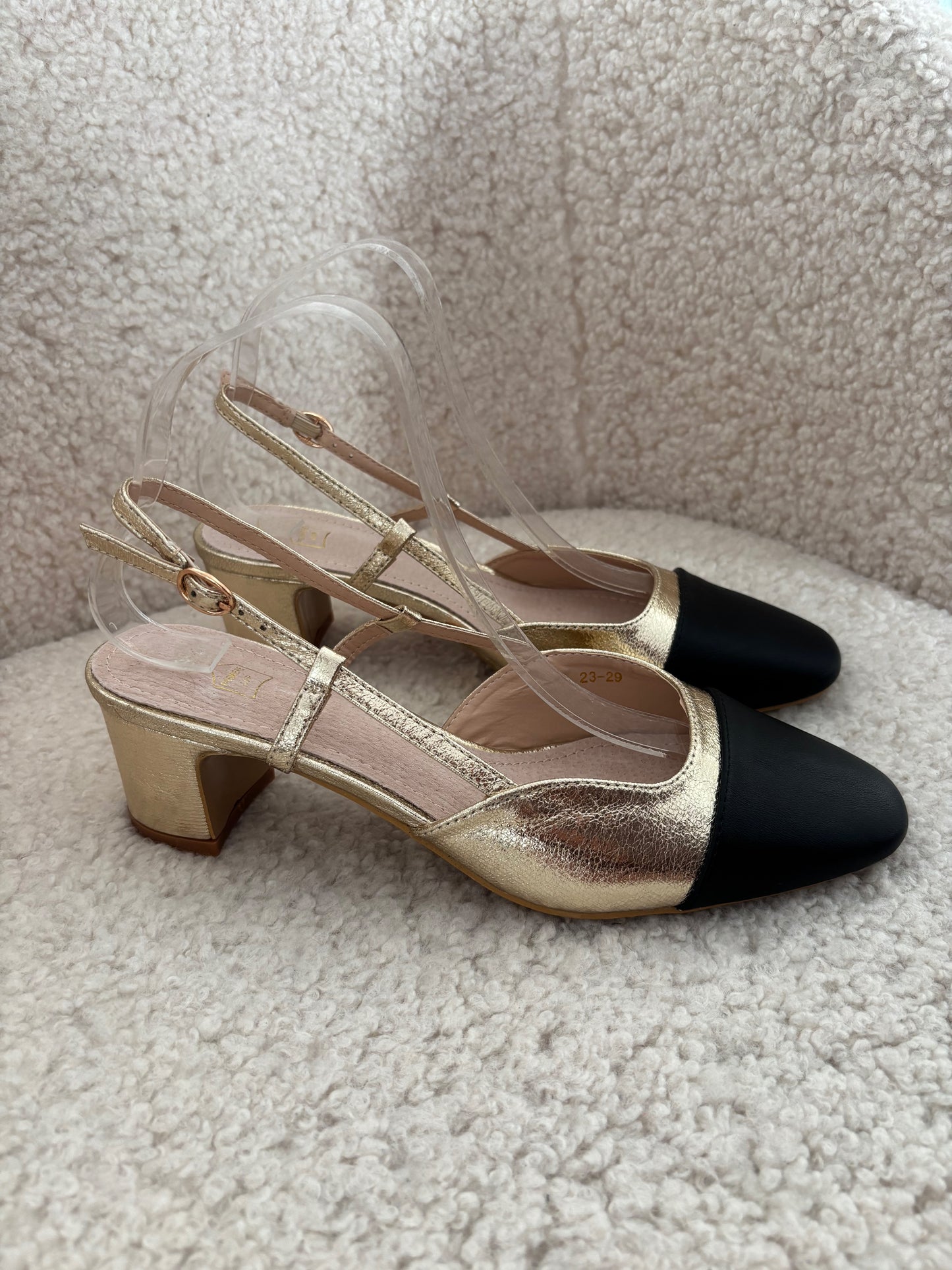 Slingbacks Gold